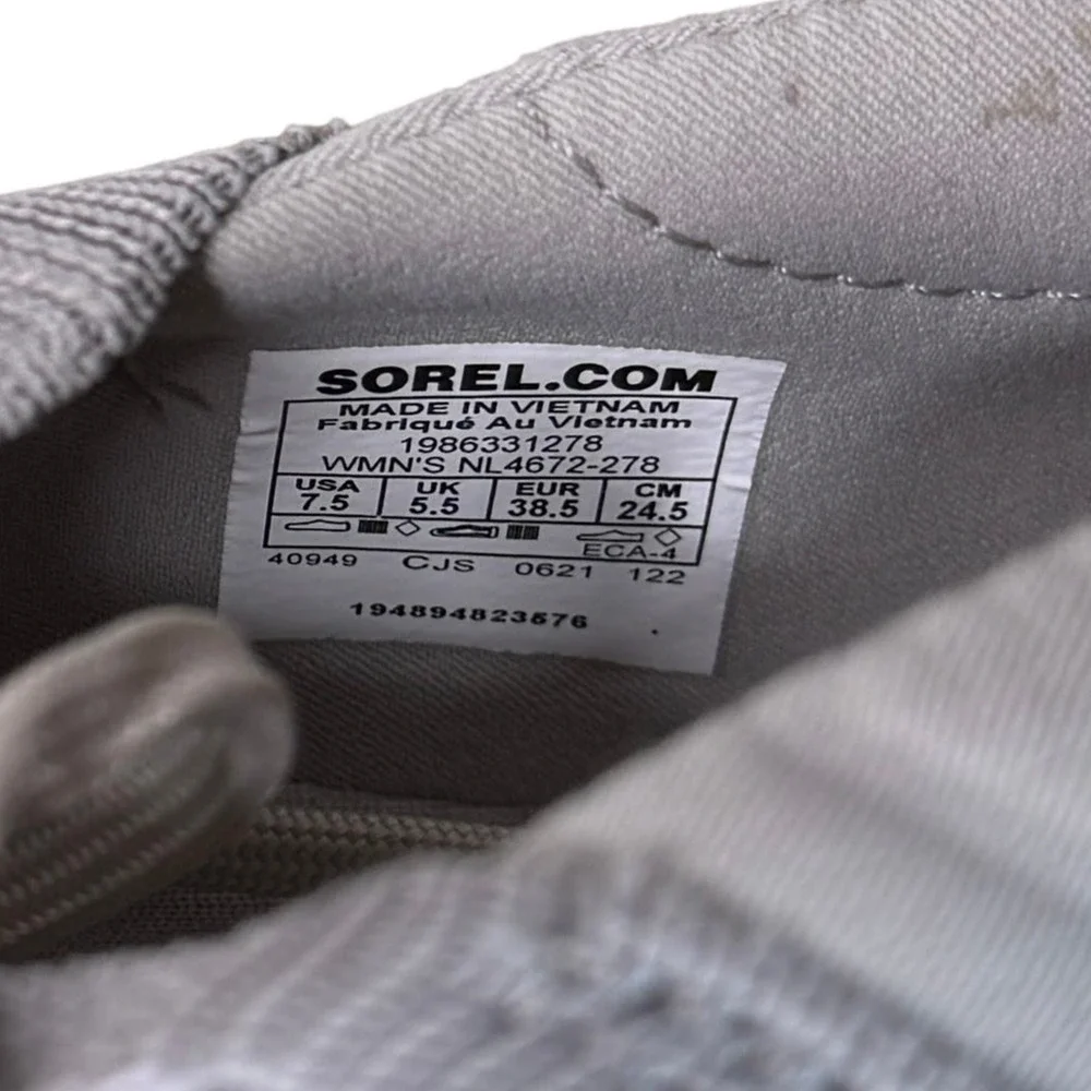 Sorel‎ Explorer Blitz Stride Sneakers Womens 7.5 Gray Knit Comfort Running